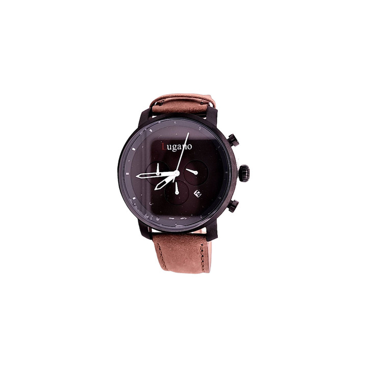 Tempo di Lugano Suede Leather Watch