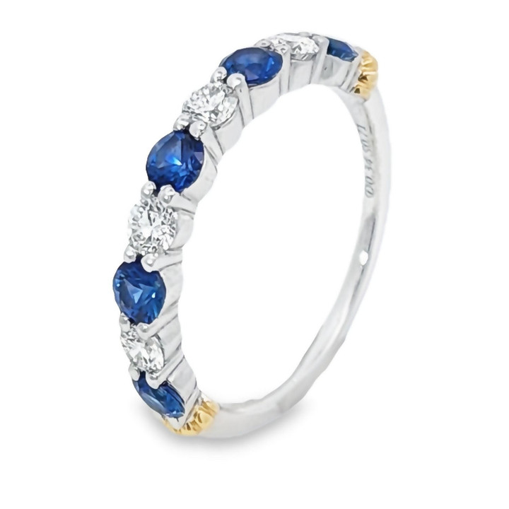 Sapphire & Diamond Two-Tone Ring 