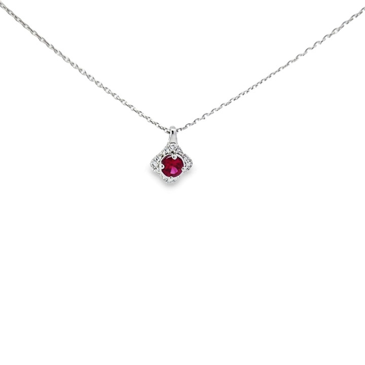 Petite Ruby & Diamond Necklace