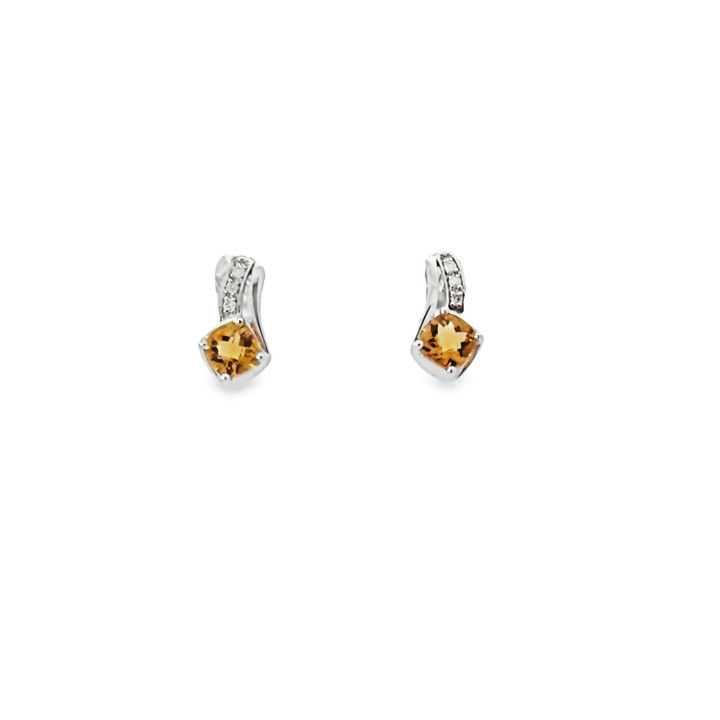 Citrine & Diamond Earrings