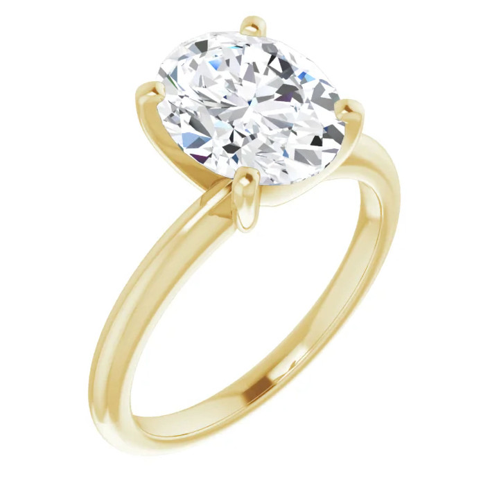 Oval 2.5 Carat Lab-Grown Diamond Solitaire Ring