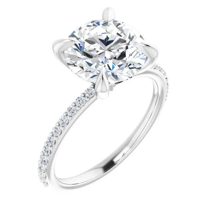 Lab-Grown Diamond Accent Engagement Ring