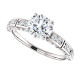 White Gold Diamond Accent Engagement Ring