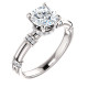 White Gold Diamond Accent Engagement Ring