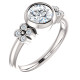 White Gold Diamond Accent Engagement Ring