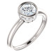 White Gold Diamond Accent Round Engagement Ring