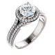 White Gold Round Halo Engagement Ring