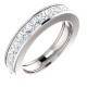 Platinum 3.9 ct tw Princess Cut Diamond Eternity Ring