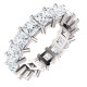 White Gold 6.5 ct tw Princess Cut Diamond Eternity Ring