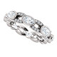 White Gold Twisted Oval Eternity Ring