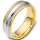 14Kt Two-Tone Gold Classic Milgrain Wedding Band