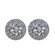 Halo, 5/8 CT TW Diamond Stud Earrings