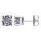 1.5 CT TW Round Diamond Stud Earrings Side Profile