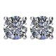 2 CT TW Round Diamond Stud Earrings