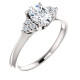 White Gold Oval Engagement Ring