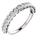 White Gold Round Diamond Anniversary Ring