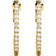 14K Gold Hinged Hoop Earrings with 1/2 CTW Natural Diamonds