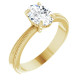 Solitaire Engagement Ring with Milgrain Contouring