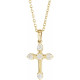 1/6 CTW Natural Diamond Cross 16-18" Necklace