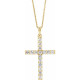1/10 CTW Diamond Cross 18" Necklace