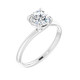 White gold simple classic diamond solitaire engagement ring