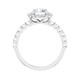 0.50 Ct Tw Round Halo Diamond Engagement Ring