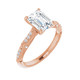 Rose gold vintage diamond accent engagement ring