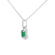 Oval Genuine Emerald & Diamond Pendant