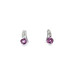 Imitation Alexandrite & Diamond Earrings