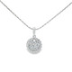 18kt White Gold Diamond Cluster Pendant