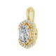 Lab-Grown Oval Diamond Vintage Halo Pendant