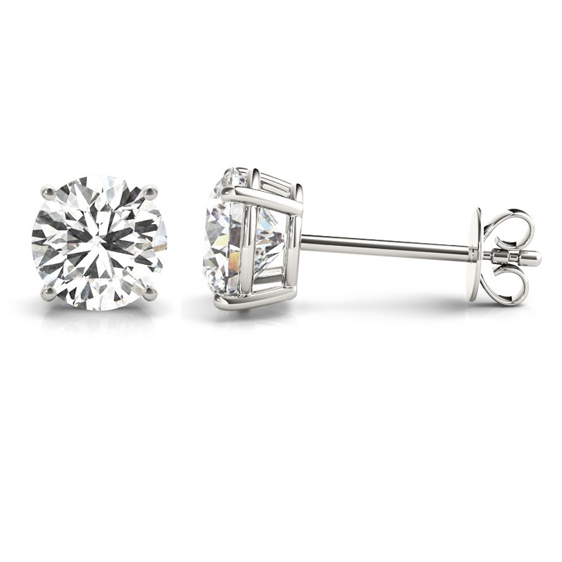 1/4 Carat Princess Cut Lab Grown Diamond Stud Earrings for Women in 14k Yel  ネット買い