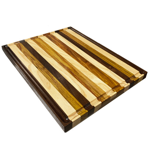 Handmade Cutting & Charcuterie Board - Canary, Ash, Walnut