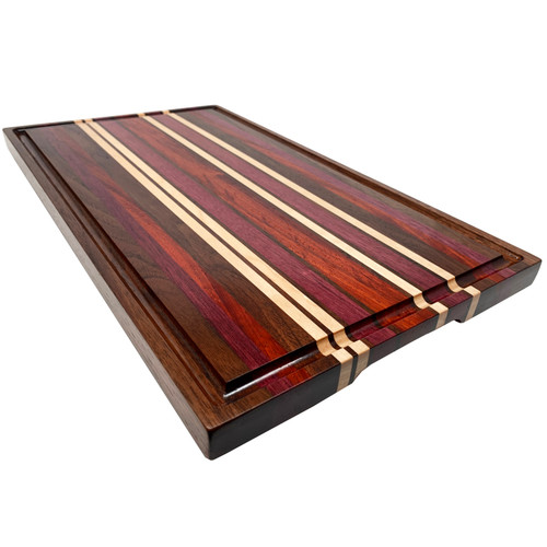 Handmade Cutting & Charcuterie Board - Purple Heart, Padauk, Maple, Walnut
