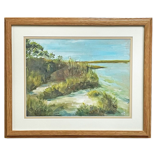 Acrylic Art Painting- Oak Frame