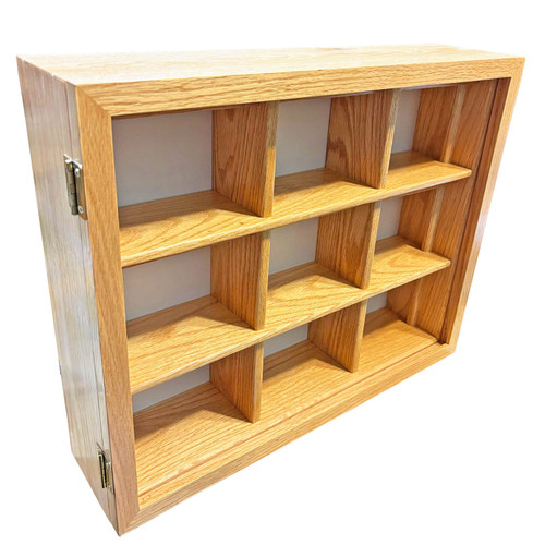 Red Oak Display Case - Front