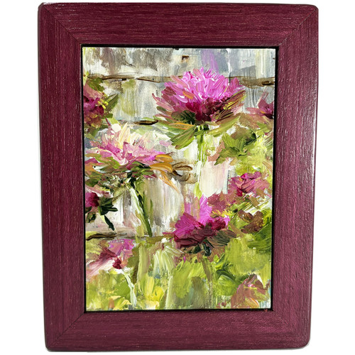 Pink Flora Acrylic Painting