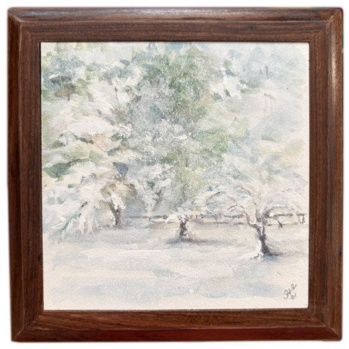 Small Acrylic Painting - Winter Snowfall