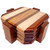 Exotic Wood Epoxy Coaster Set (4x) - Canary, Padauk, Maple, Walnut
