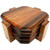 Exotic Wood Epoxy Coaster Set (4x) - Bardiglio, Padauk, Car. Rose, Walnut, Wenge