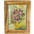 Miniature Acrylic Painting Floral Pot with Canary Hardwood Frame.