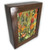 Miniature Acrylic Painting Red Floral with Exotic Bolivian Rosewood Hardwood Frame