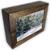 Miniature Acrylic Painting Winter Pine with Walnut Hardwood Frame
