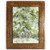 Miniature Acrylic Painting Green Pines with Exotic European Rose Hardwood Frame