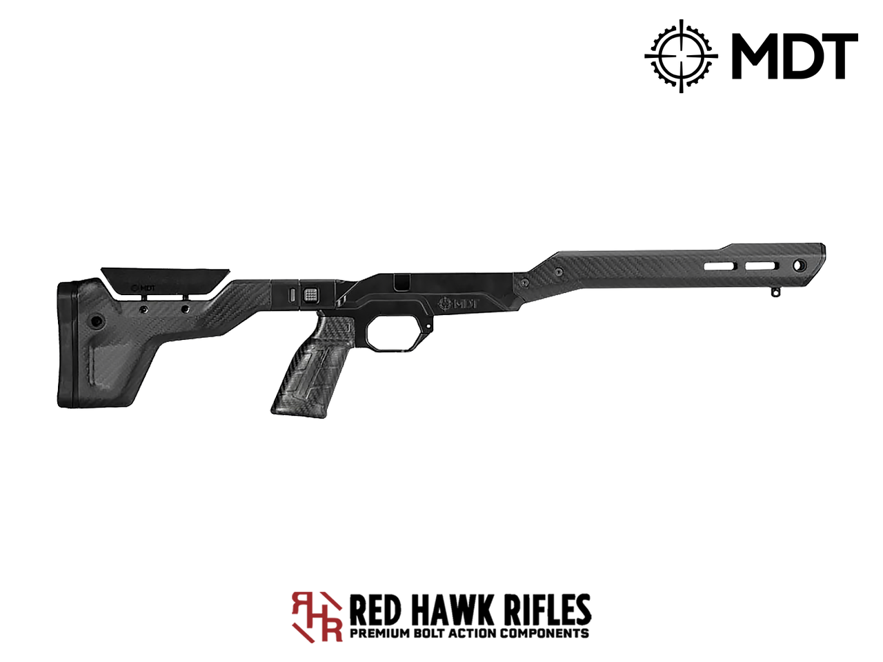 MDT HNT26 Lightweight Chassis | Tikka T3 Short Action | Red Hawk
