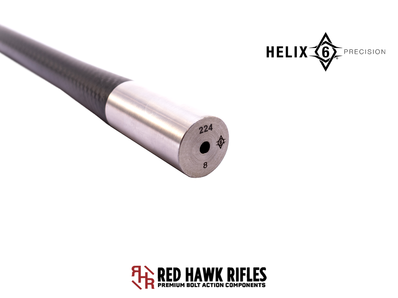 Helix 6 Carbon Fiber Barrel Blank .224 | Red Hawk
