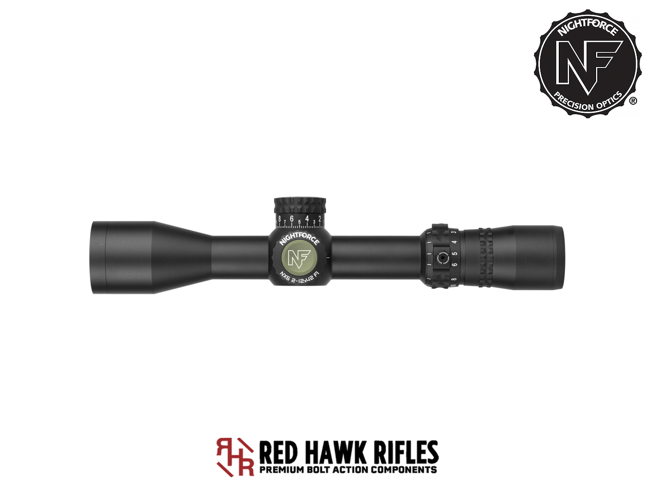 PREORDER* Nightforce - NX6 Rifle Scope - 2-12x42mm F1 - Red Hawk