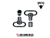(GTSW06) GrovTec - QD Swivel Kit w/ Bases - Standard - 1.00" - Smooth Base - BLK