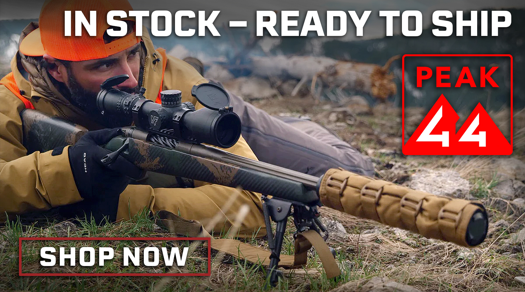 Peak 44 carbon fiber rifle stocks ready to ship at Red Hawk Rifles!