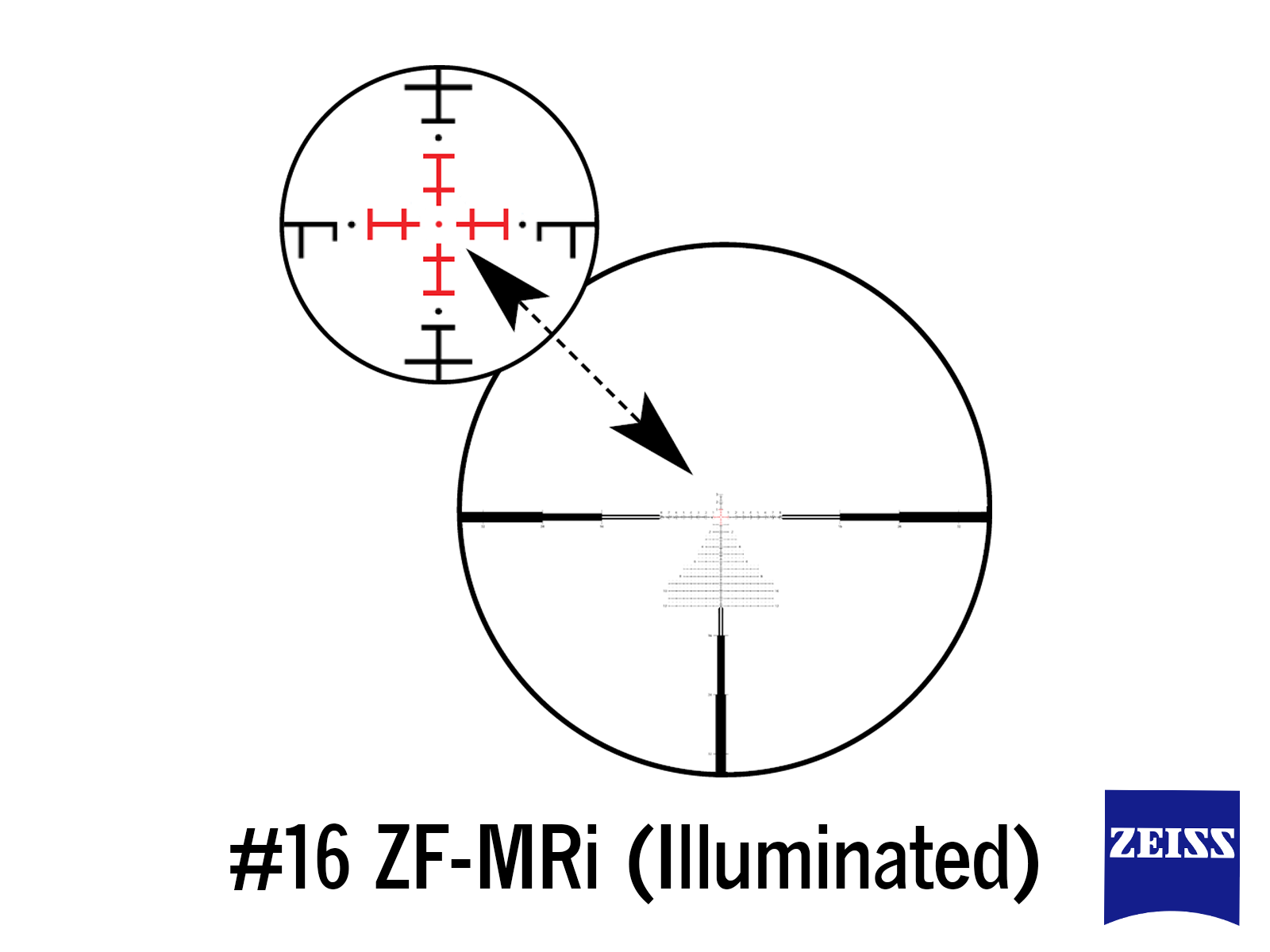 Zeiss #16 ZF-MRi Illuminated Reticle for Zeiss LRP S5 3.6-18x50 Riflescopes